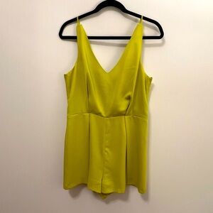 Lime green romper with lace